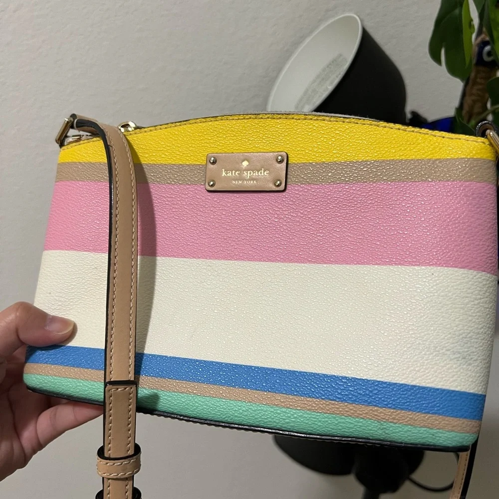 KATE SPADE Pastel Stripes Crossbody Bag